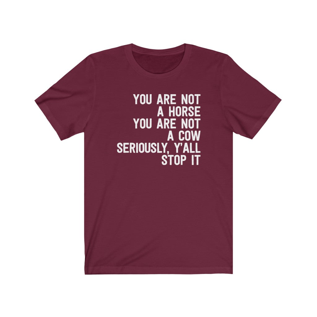 You Are Not A Horse T-Shirt You Are Not A Horse T-Shirt
