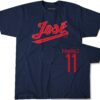 Jose Ramirez Jersey T-Shirt (Name & Number) – Cleveland Baseball