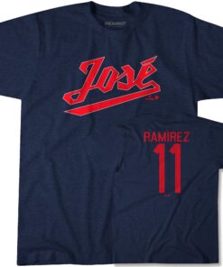 Jose Ramirez Jersey T-Shirt (Name & Number) – Cleveland Baseball