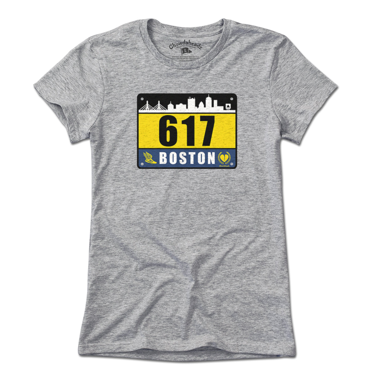 617 Boston Race Bib T-Shirt 617 Boston Race Bib T-Shirt