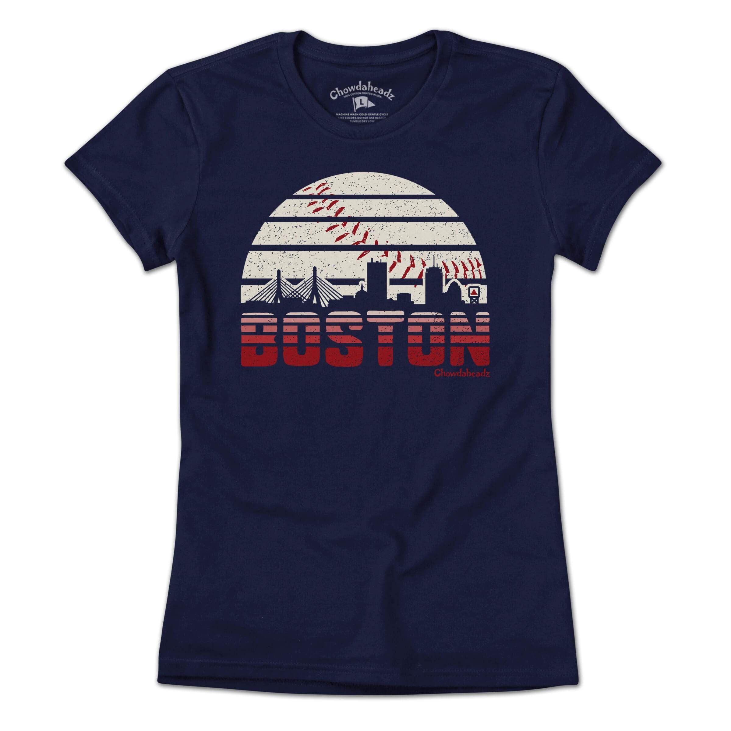 Boston Baseball Skyline T-Shirt Boston Baseball Skyline T-Shirt