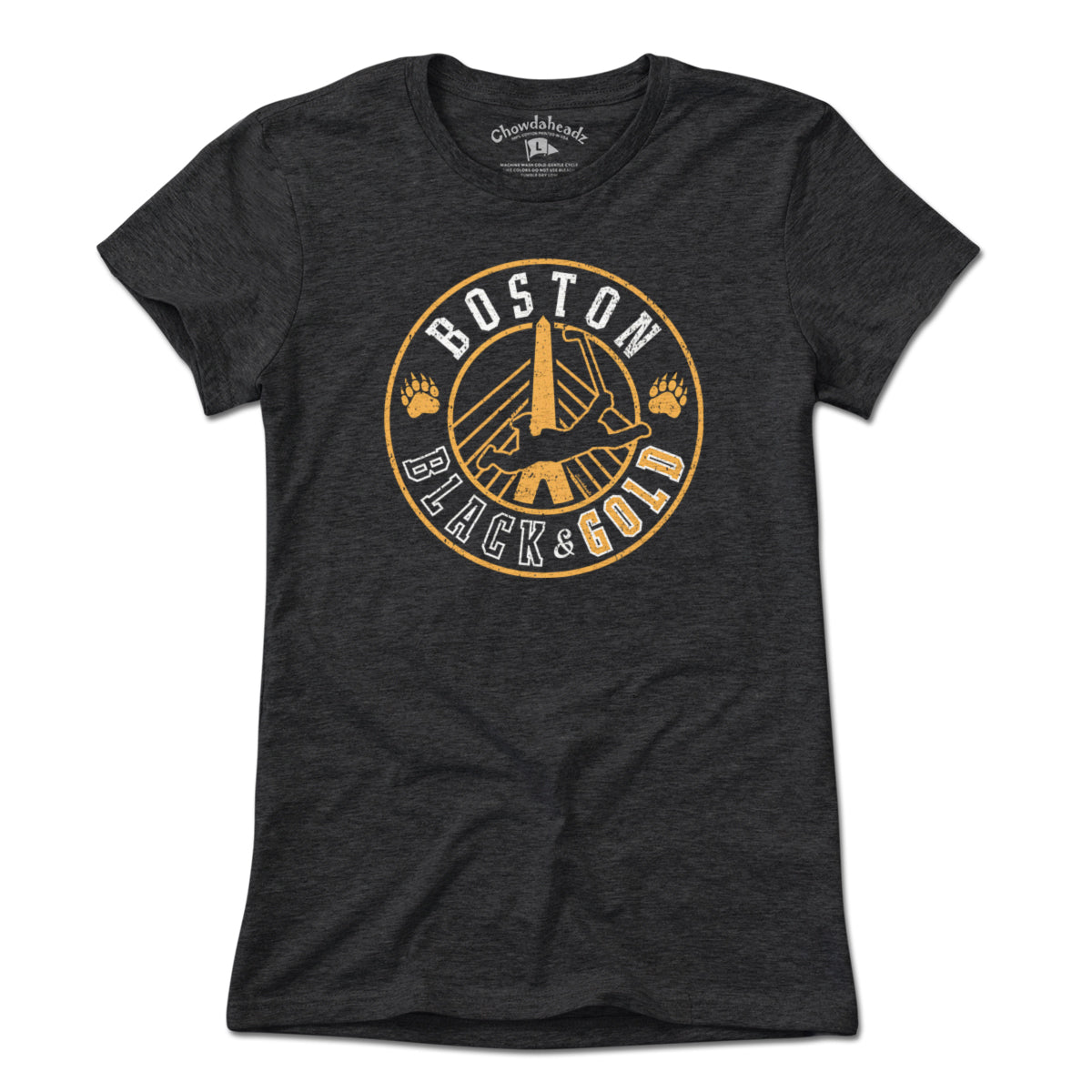 Boston Black & Gold Hockey Seal T-Shirt Boston Black & Gold Hockey Seal T-Shirt