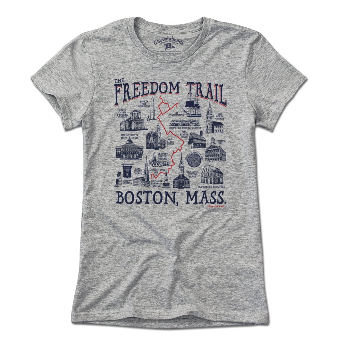 Boston Freedom Trail Sites T-Shirt Boston Freedom Trail Sites T-Shirt