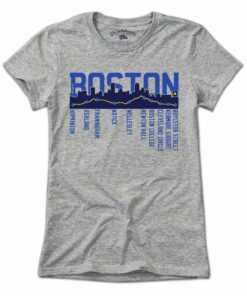 Boston Skyline Run Route T-Shirt