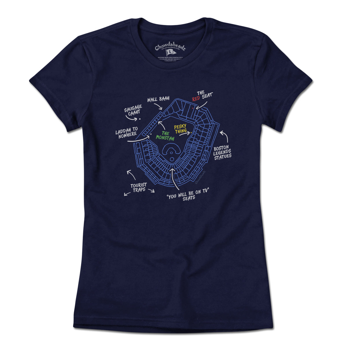 Boston's Ballpaahk Map T-Shirt Boston's Ballpaahk Map T-Shirt