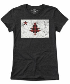 Buffalo Plaid Maine Flag T-Shirt