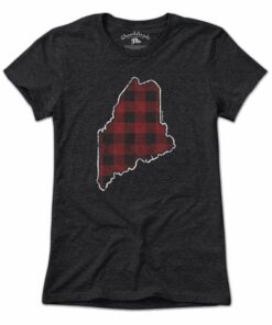 Buffalo Plaid Maine T-Shirt