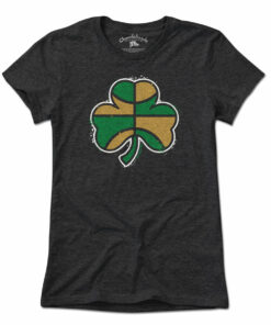 Green And Gold Basketball Shamrock T-Shirt