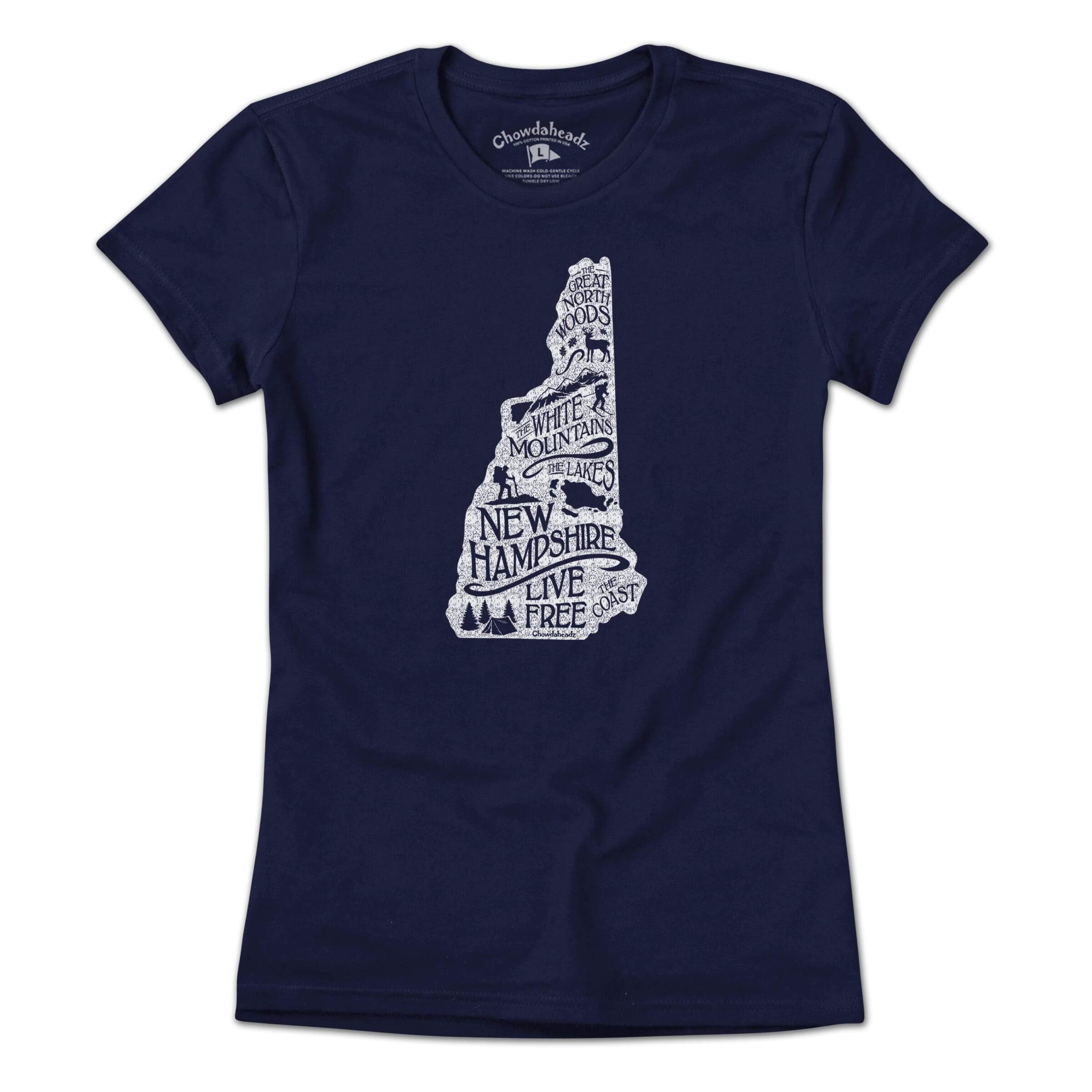 Live Free New Hampshire State T-Shirt Live Free New Hampshire State T-Shirt
