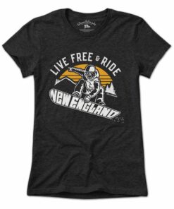 Live Free & Ride New England Snowboarder T-Shirt