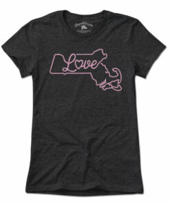 Love Massachusetts Script T-Shirt