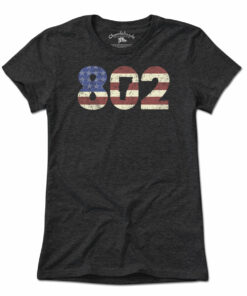Patriotic 802 Vermont T-Shirt