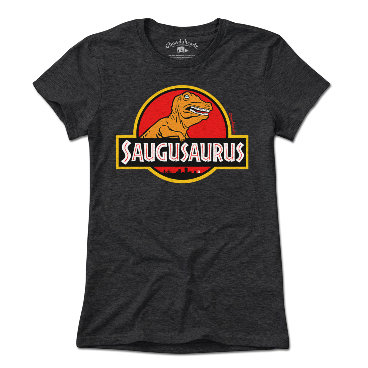 Saugusaurus Orange Dinosaur Logo T-Shirt Saugusaurus Orange Dinosaur Logo T-Shirt