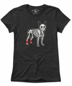 Socks On Boston Terrier Skeleton T-Shirt