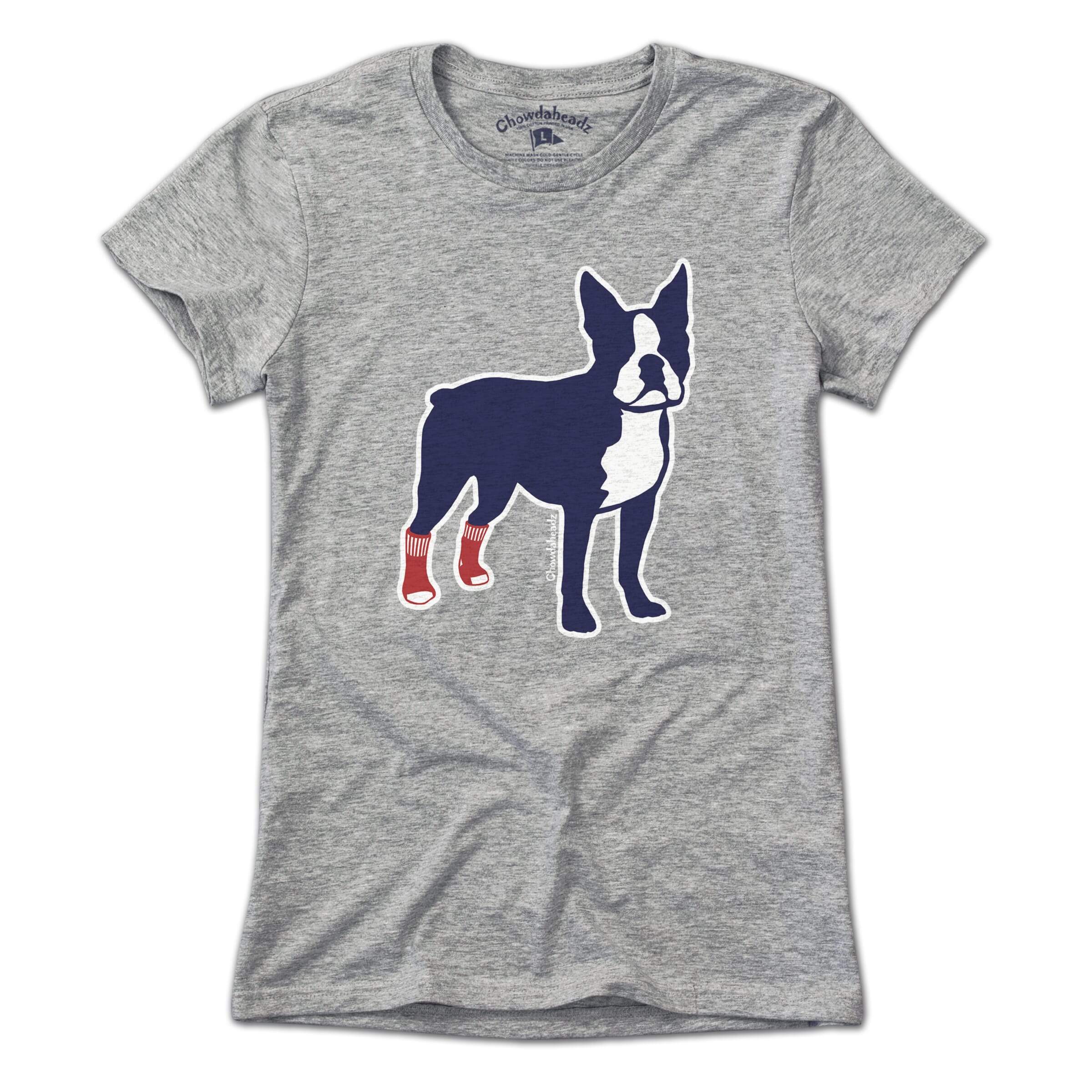 Socks on Boston Terrier T-Shirt Socks on Boston Terrier T-Shirt