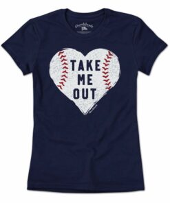 Take Me Out Baseball Heart T-Shirt