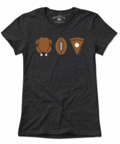 Turkey Football Pie Thanksgiving T-Shirt