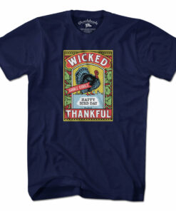 Wicked Thankful Turkey Label T-Shirt