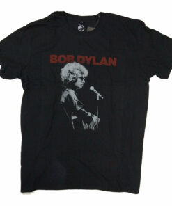 Bob Dylan T Shirt – Dylan On Stage Red Logo