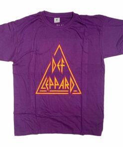 Def Leppard T Shirt – Triangle Logo Purple