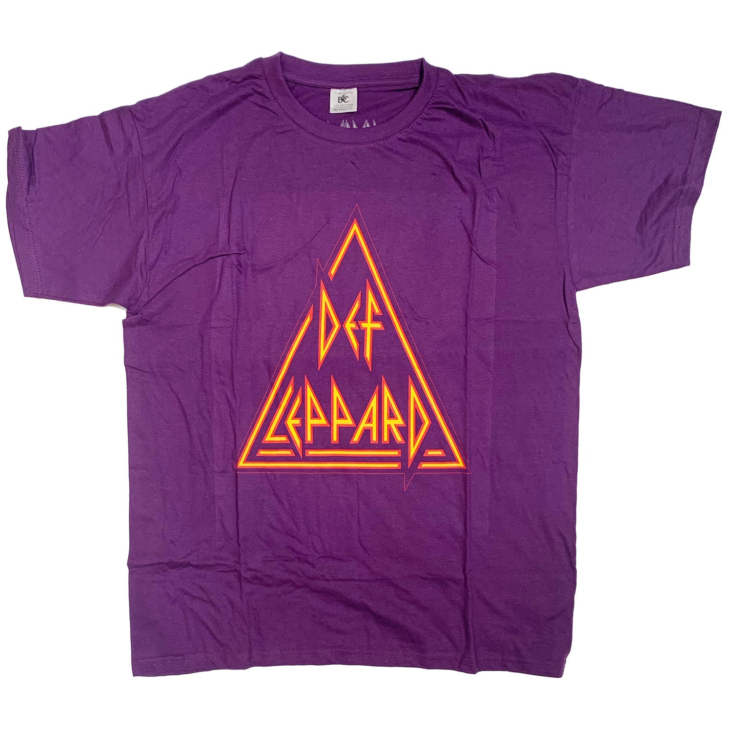 Def Leppard T Shirt - Triangle Logo Purple Def Leppard T Shirt - Triangle Logo Purple