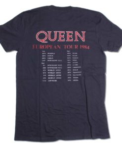 Queen T Shirt – 1984 The Works Tour With Backprint