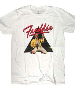 Queen T Shirt – Freddie Mercury On Stage Triangle Freddie